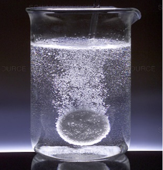 Alka seltzer fizzing